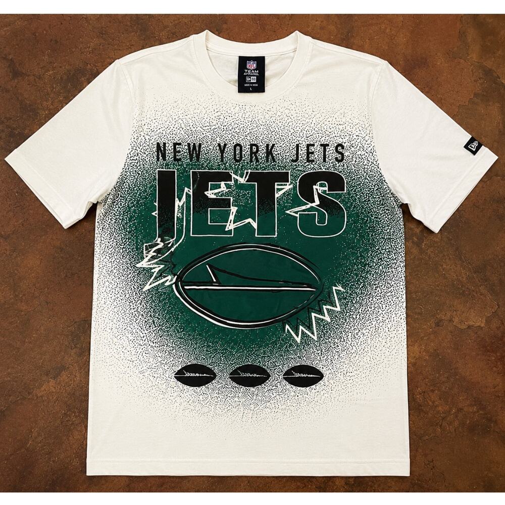 New York Jets NFL Team Apparel New Era Mens Large Graphic T Shirt NWOT